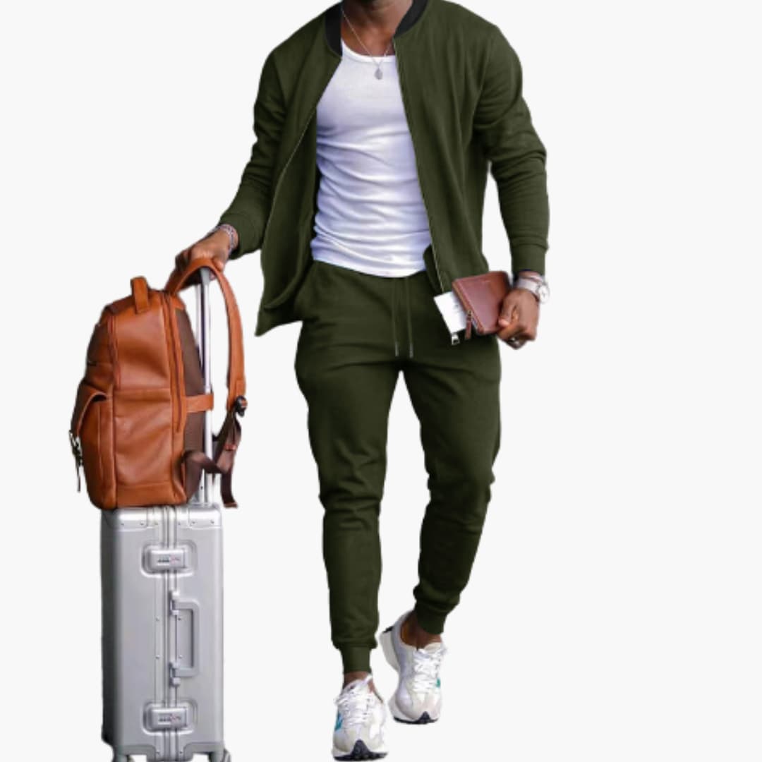 Casual Zip Up Tracksuit for Men