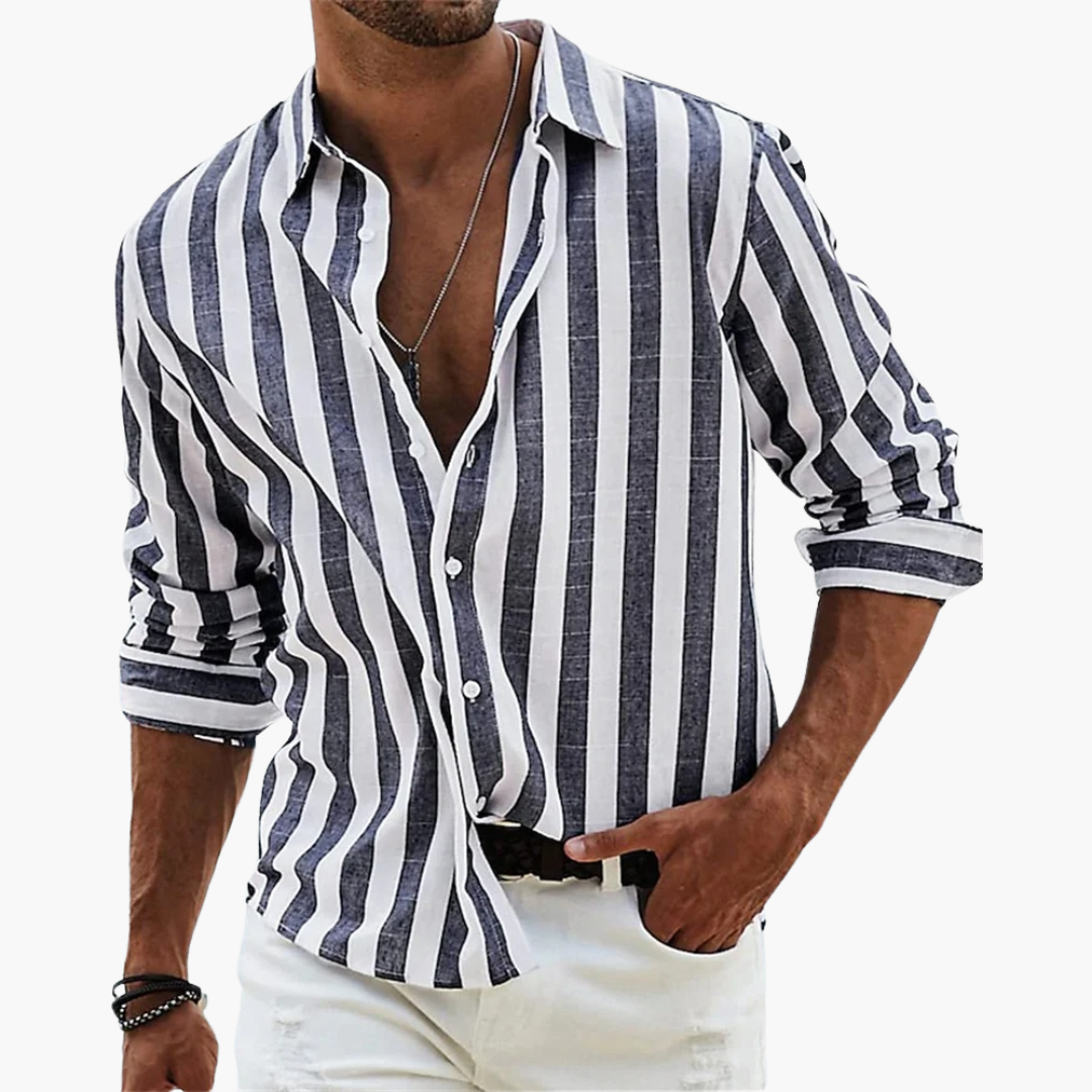 Breathable Classic Mens Shirt – Cool Relaxed Fit Button Down