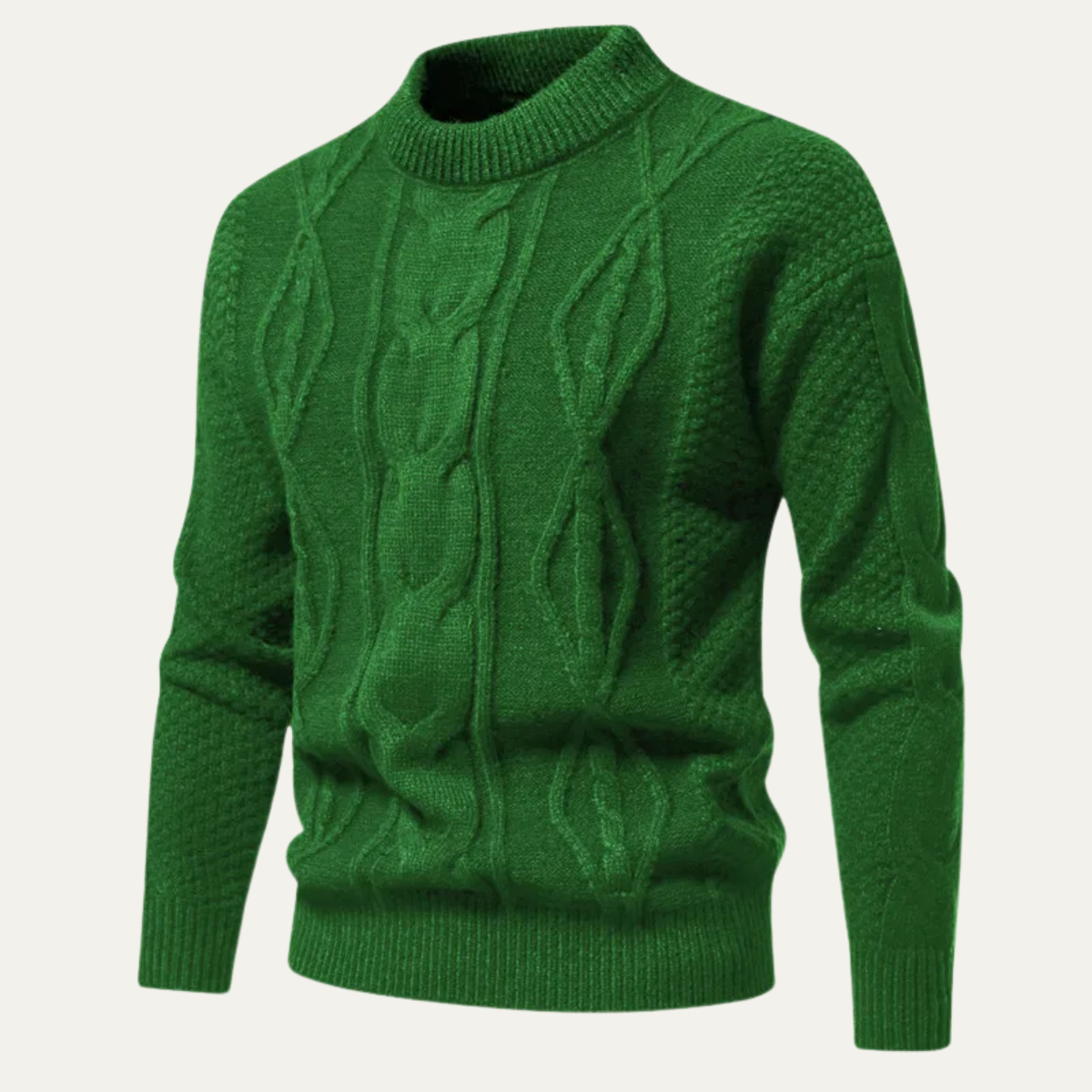 Warm Crew Neck Men's Winter Knit Sweater
