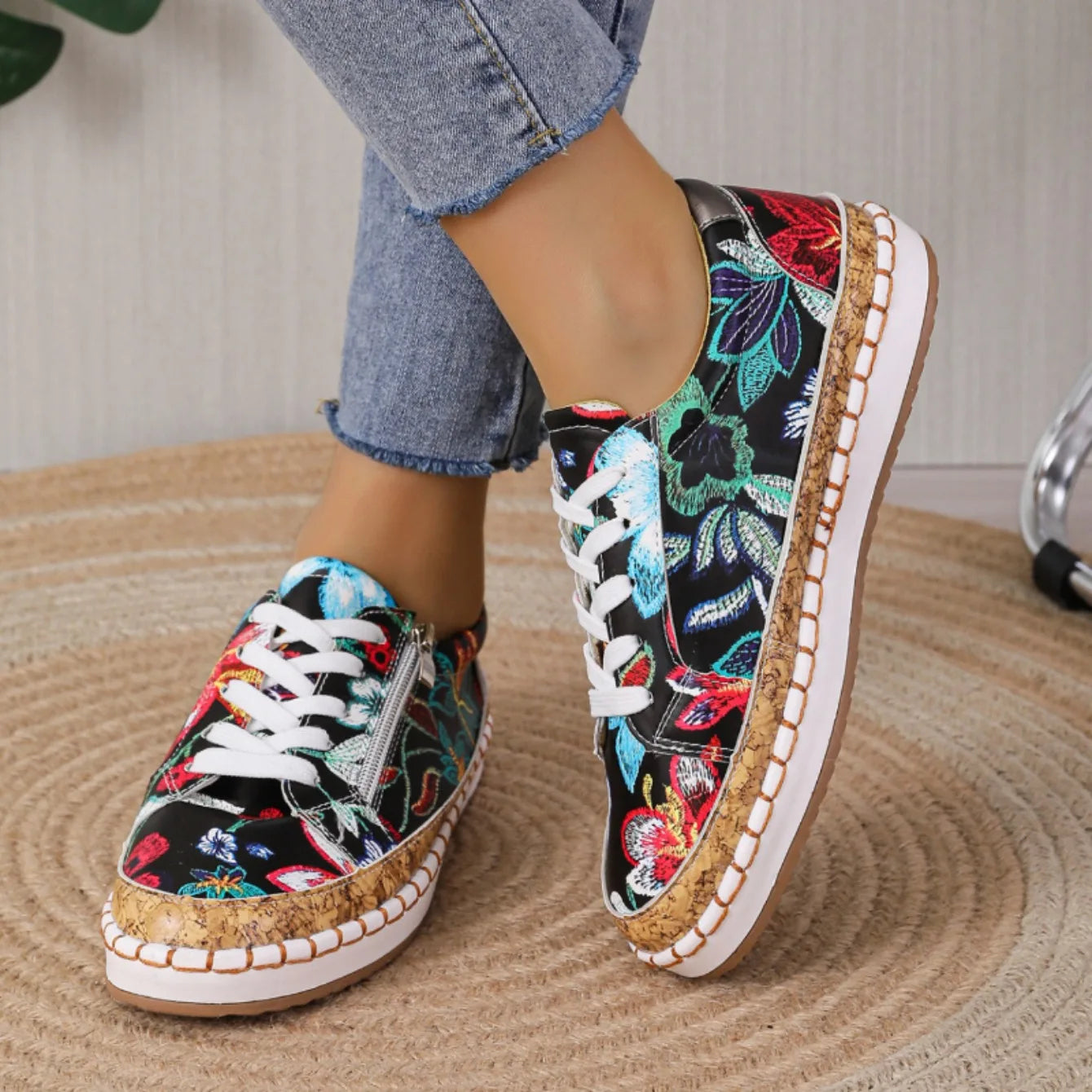Beautiful Blossom Tie-Up Heels for Ladies