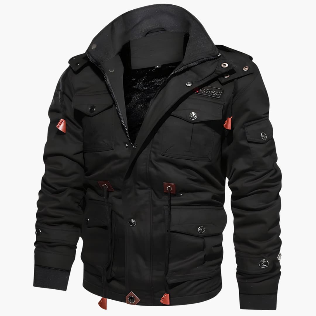 Waterproof Parka Jacket with Hood and Extra Pockets