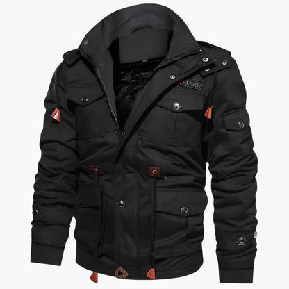 Waterproof Parka Jacket with Hood and Extra Pockets