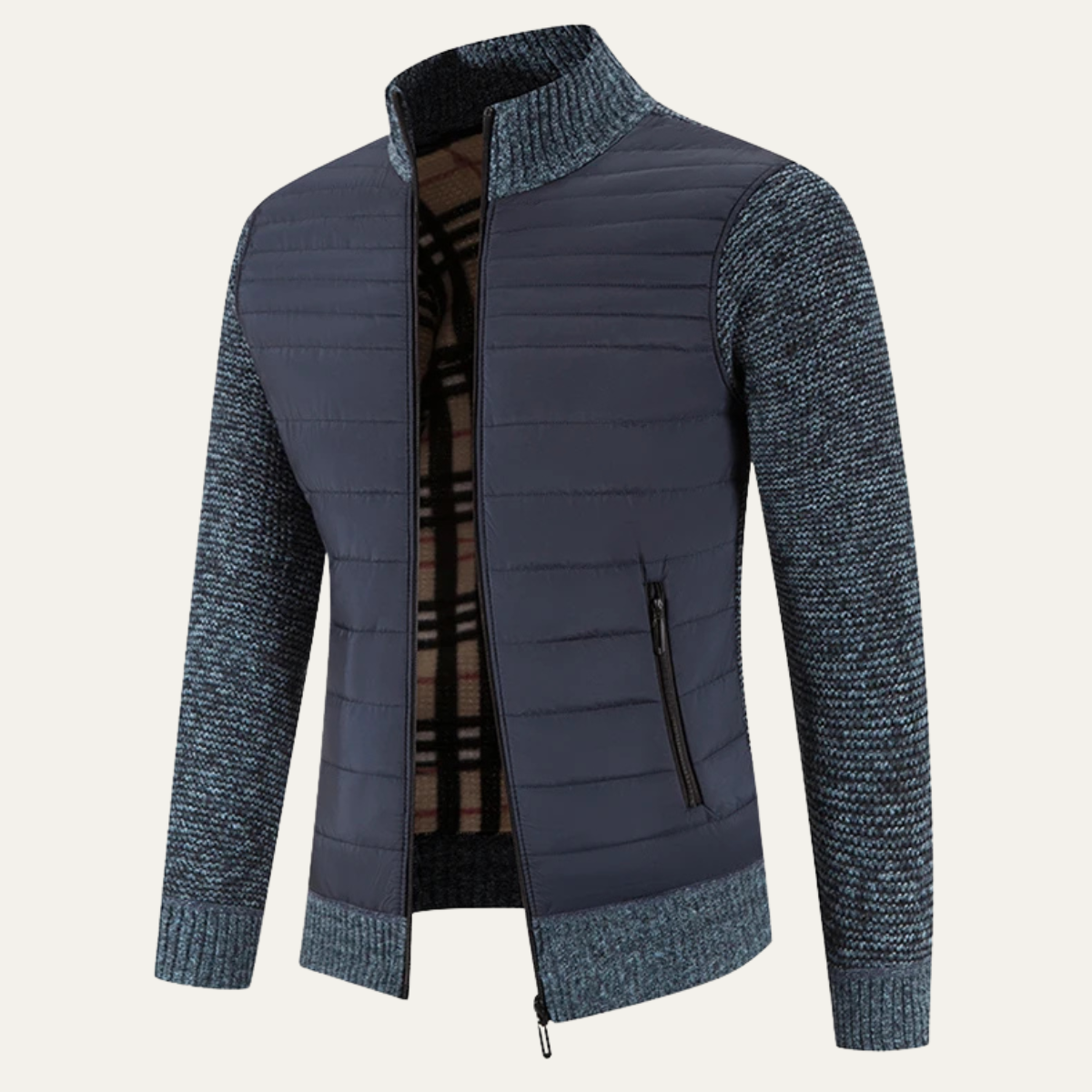 Warm Men's Padded Zipper Winter Jacket