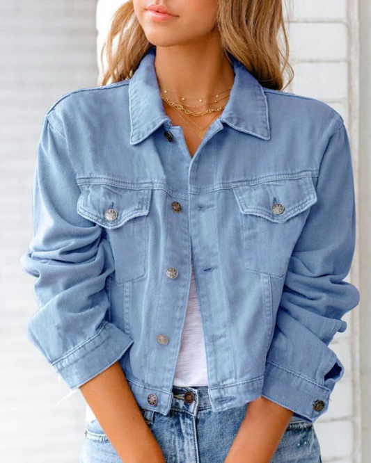 Women’s Vibrant Denim Jacket | Modern Street Style
