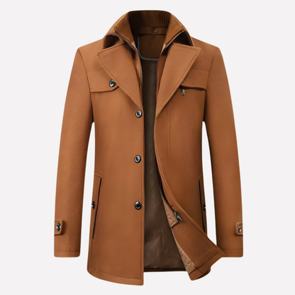 Warm Luxury Mens Wool Overcoat - Olytrend