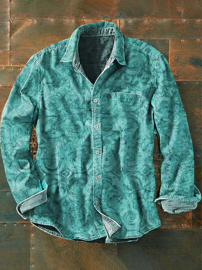 Vintage Casual Shirt For Men With Long Sleeves | Leisure