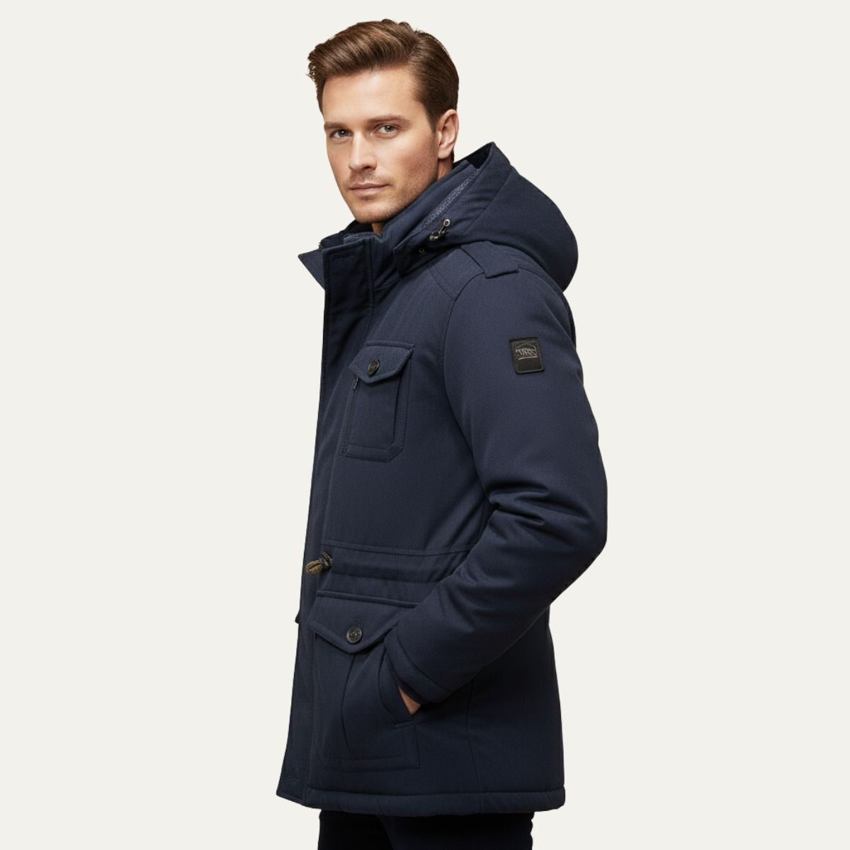 Warm Waterproof Men's Winter Coat with Hood
