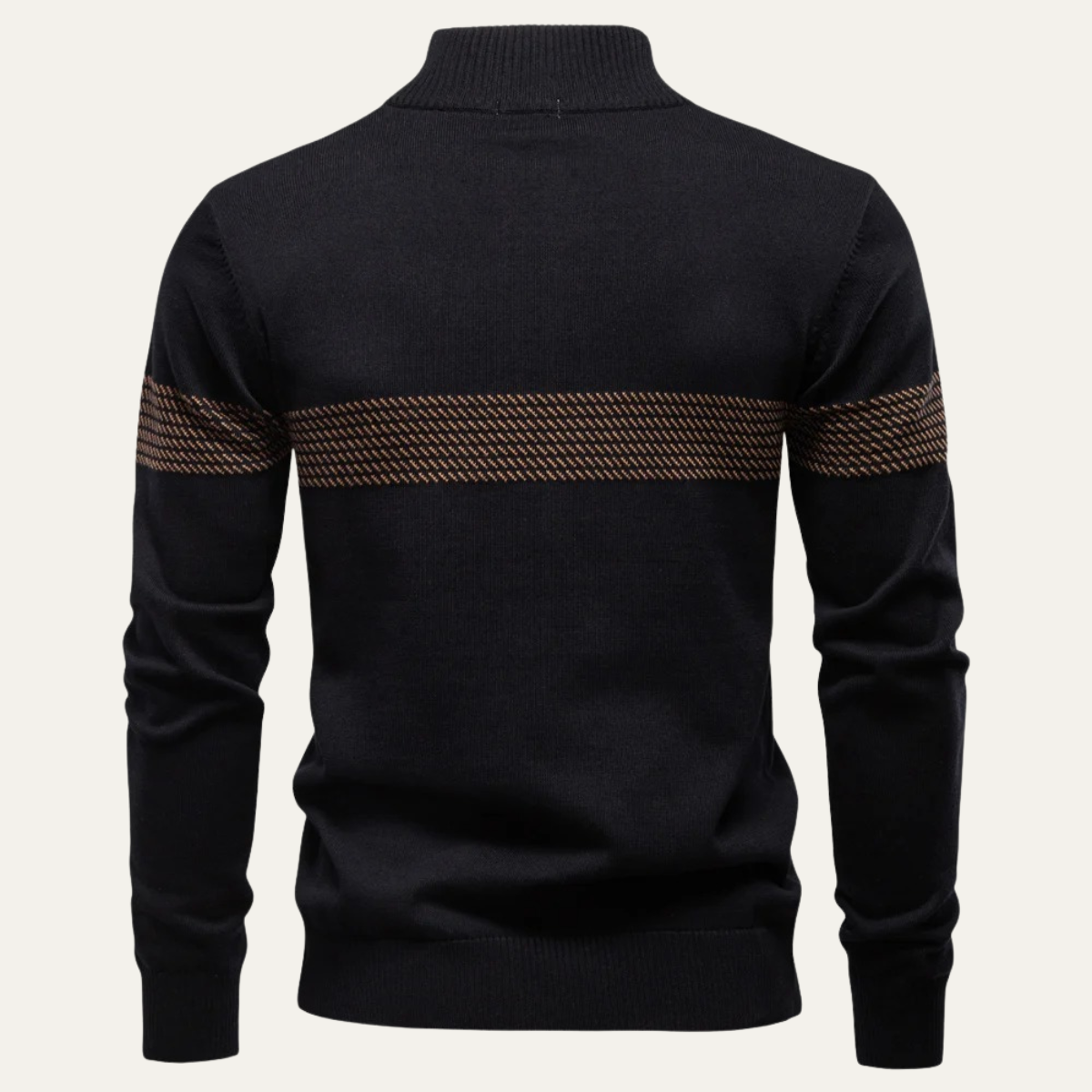Warm Mens Half Zip Wool Sweater