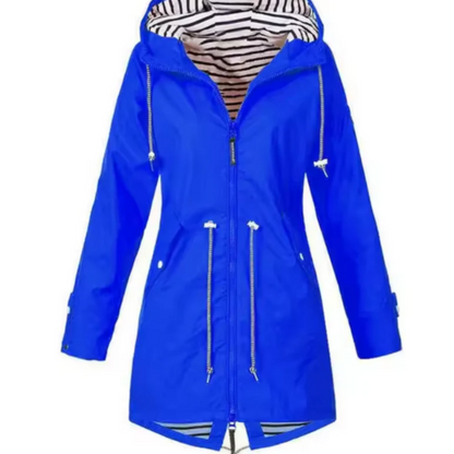 Rainproof Women's Parka with Adjustable Hood