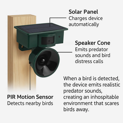 Automatic Outdoor Bird Repellent Device