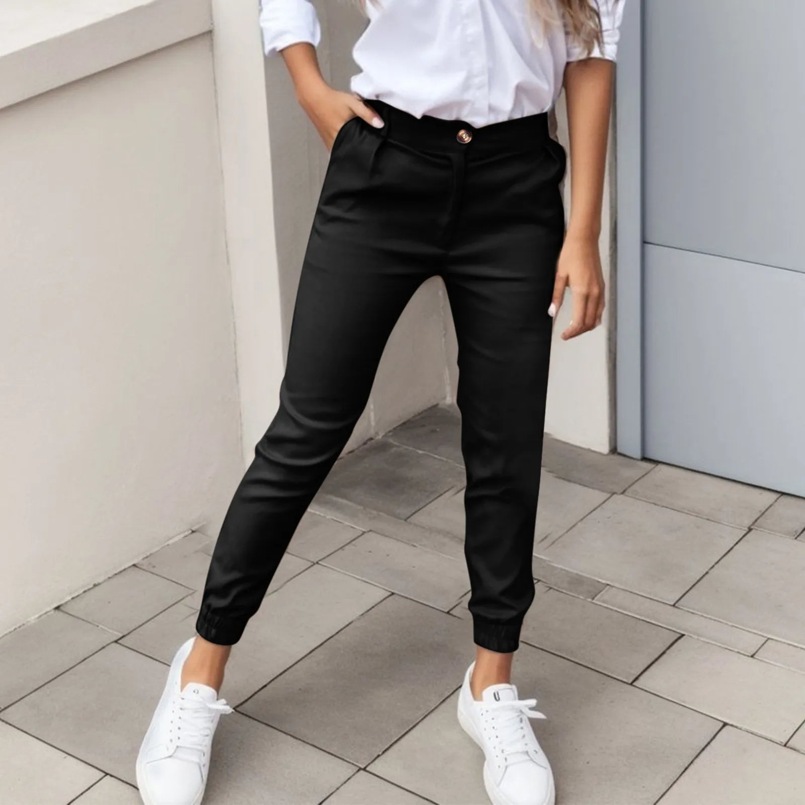 Women's Fitness Pants with Side Pockets - Olytrend