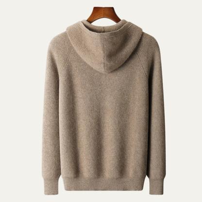 Warm Mens Merino Wool Zipper Sweater