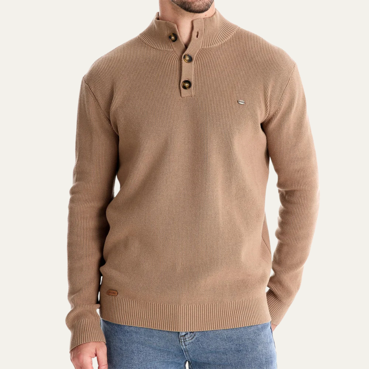 Warm Mens Crew Neck Turtleneck Pullover Sweater