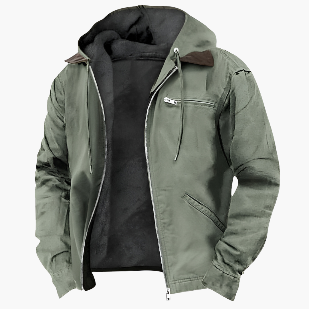 Waterproof Mens Zip Up Hooded Jacket