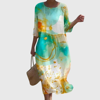 Beautiful Flower Long Summer Dress