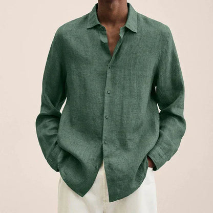 Versatile and lightweight linen shirt for men, elegantly styled