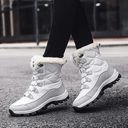 VELA™ | Women’s Winter Ankle Boots – Warm Lace-Up