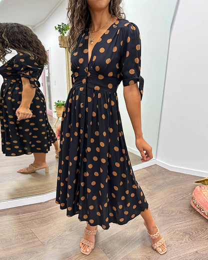 Chic Dot Pattern Women's Dress