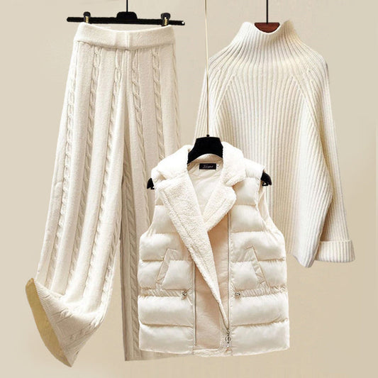 3-piece winter ensemble in white