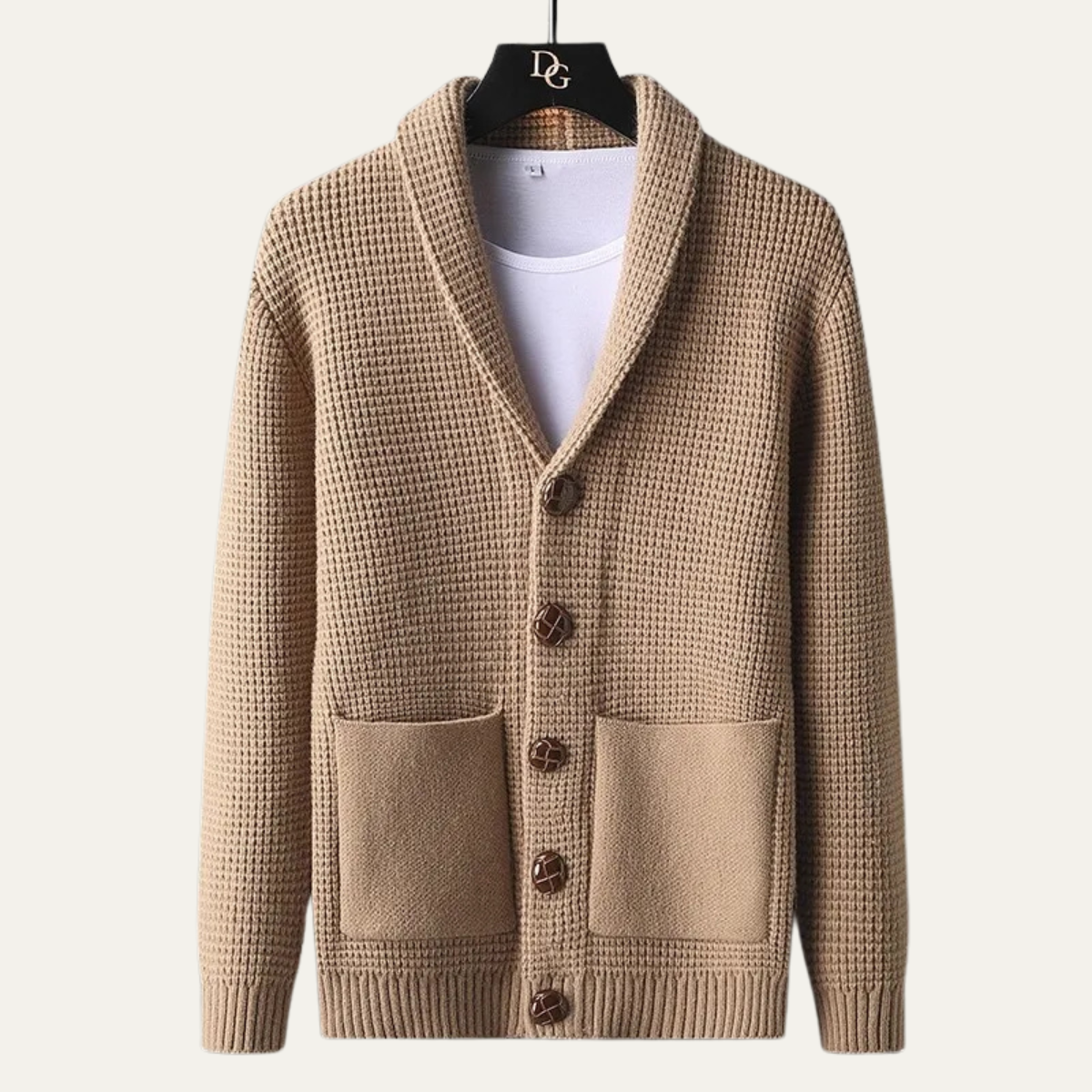 Warm Men's Cable Knit Button Cardigan Sweater