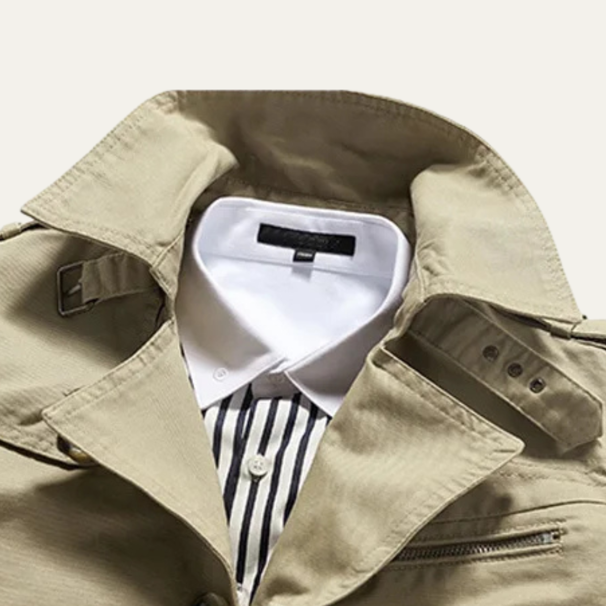 Waterproof Men's Classic Double Breasted Trench Coat