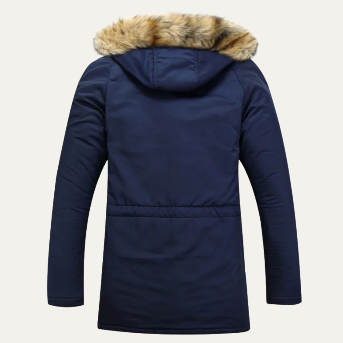 Waterproof Men's Hooded Parka with Faux Fur Trim