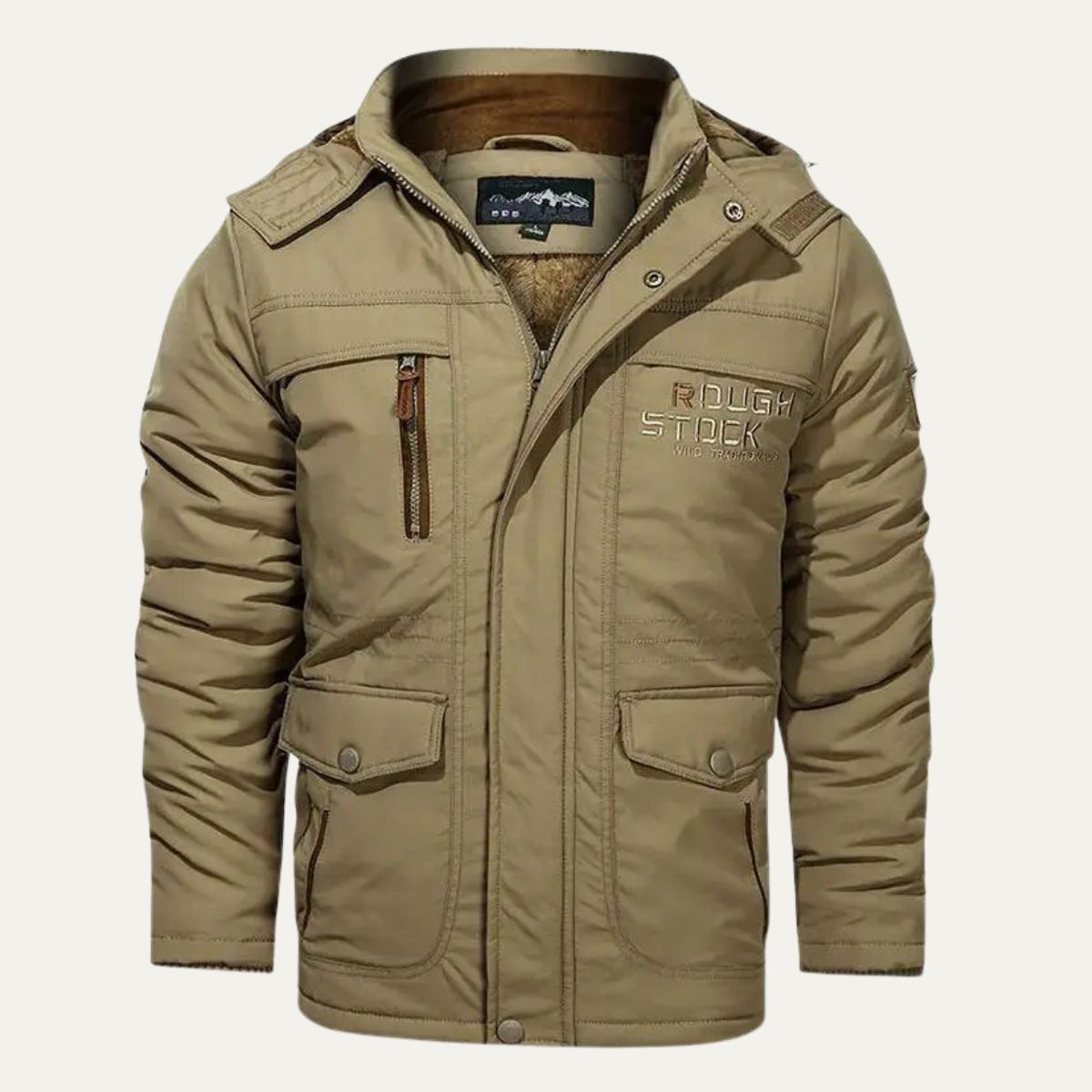 Warm Waterproof Men's Fleece Lined Hooded Winter Jacket - Nocini
