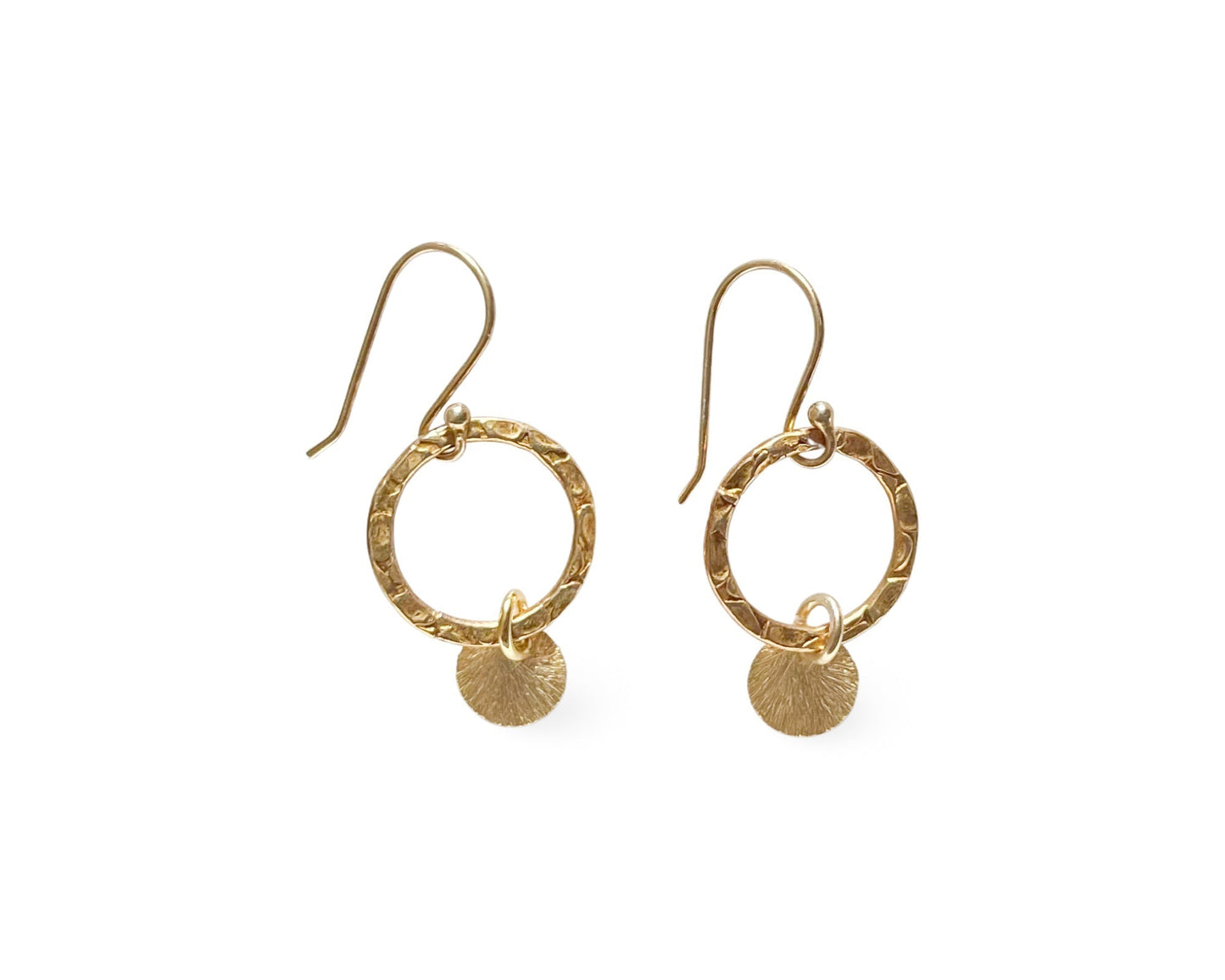 Beatrix | ene Earrings with hammered design
