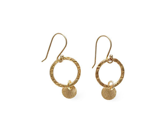 Beatrix | ene Earrings with hammered design