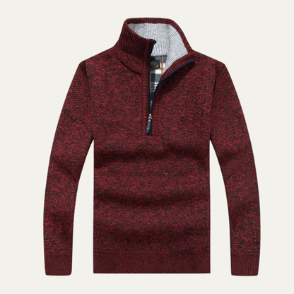Warm Mens Fleece Half Zip Sweater