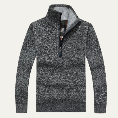 Warm Mens Fleece Half Zip Sweater