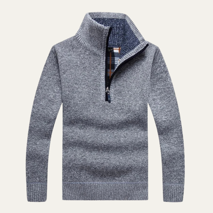 Warm Mens Fleece Half Zip Sweater