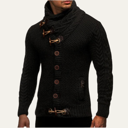 Warm Mens Knitted Button Cardigan Sweater