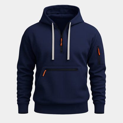 Warm Men's Hoodie Zip Up Jacket with Pockets
