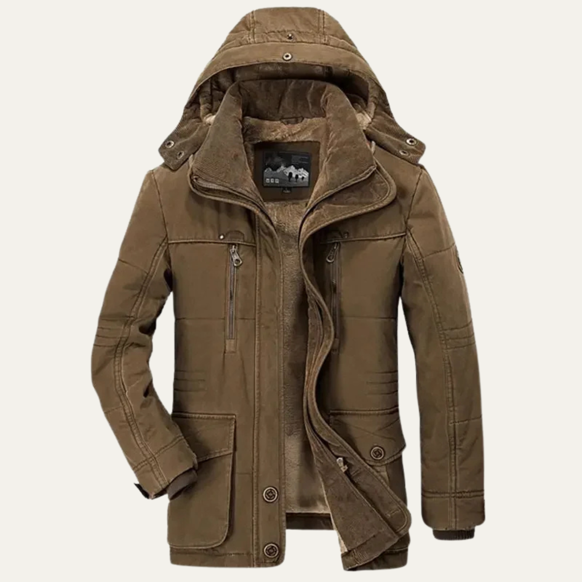 Warm Waterproof Hooded Parka Jacket for Men