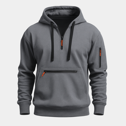 Warm Men's Hoodie Zip Up Jacket with Pockets