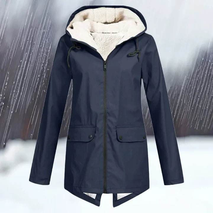 Waterproof and windproof hooded jacket with added warmth