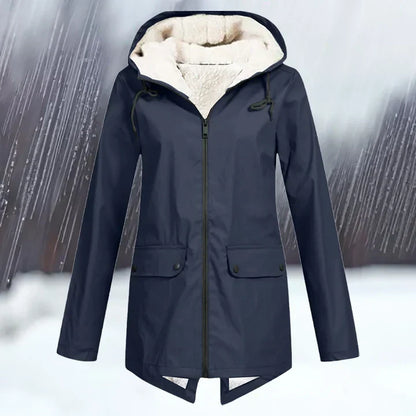 Waterproof and windproof hooded jacket with added warmth