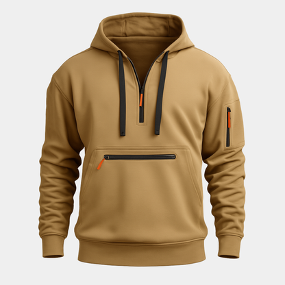 Warm Men's Hoodie Zip Up Jacket with Pockets
