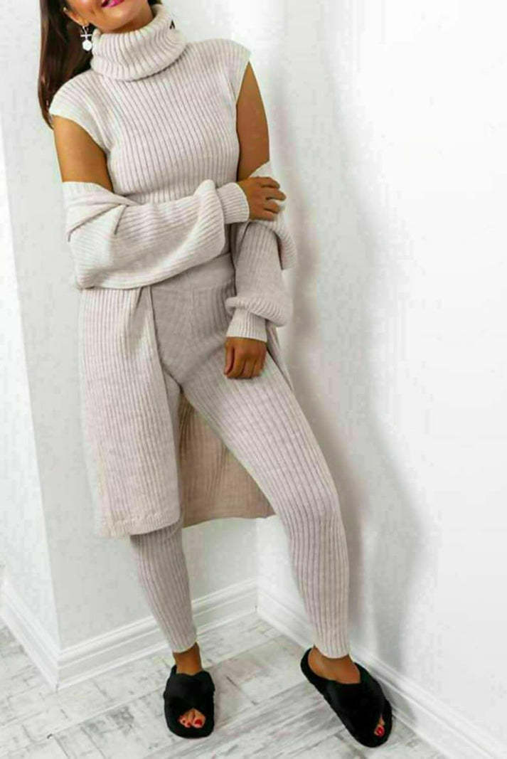 Women's 3-piece knit loungewear