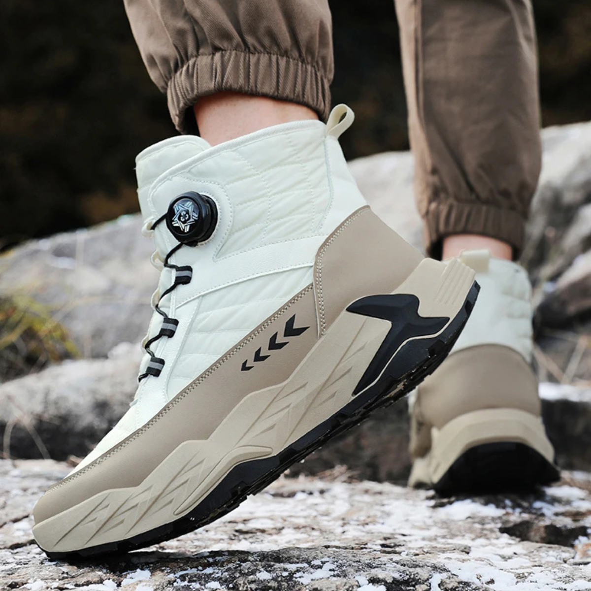 Warm Waterproof Insulated Snow Boots for Men