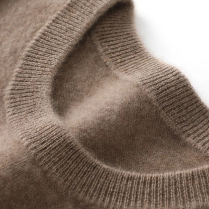 Warm Mens Merino Wool Crew Neck Sweater