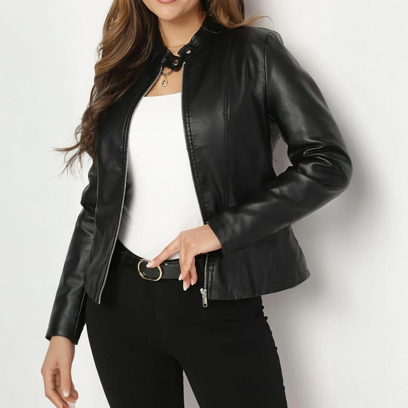 Women's jacket made of faux leather