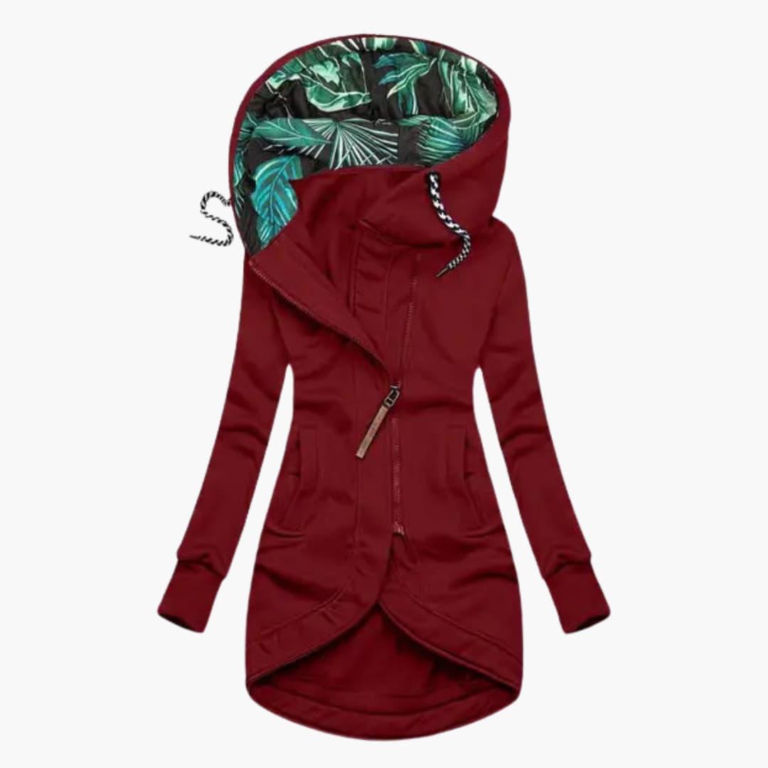 Warm Women's Parka Coat with Hood and Pockets