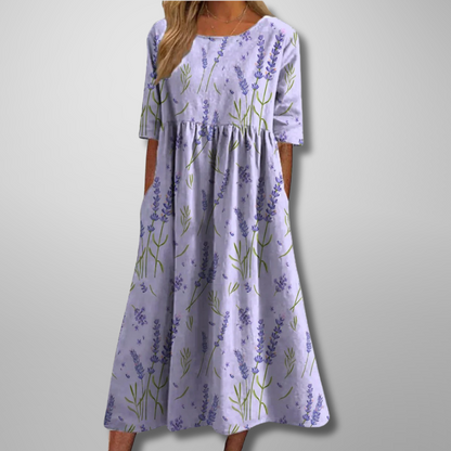 Casual Flower Knee Length Dress