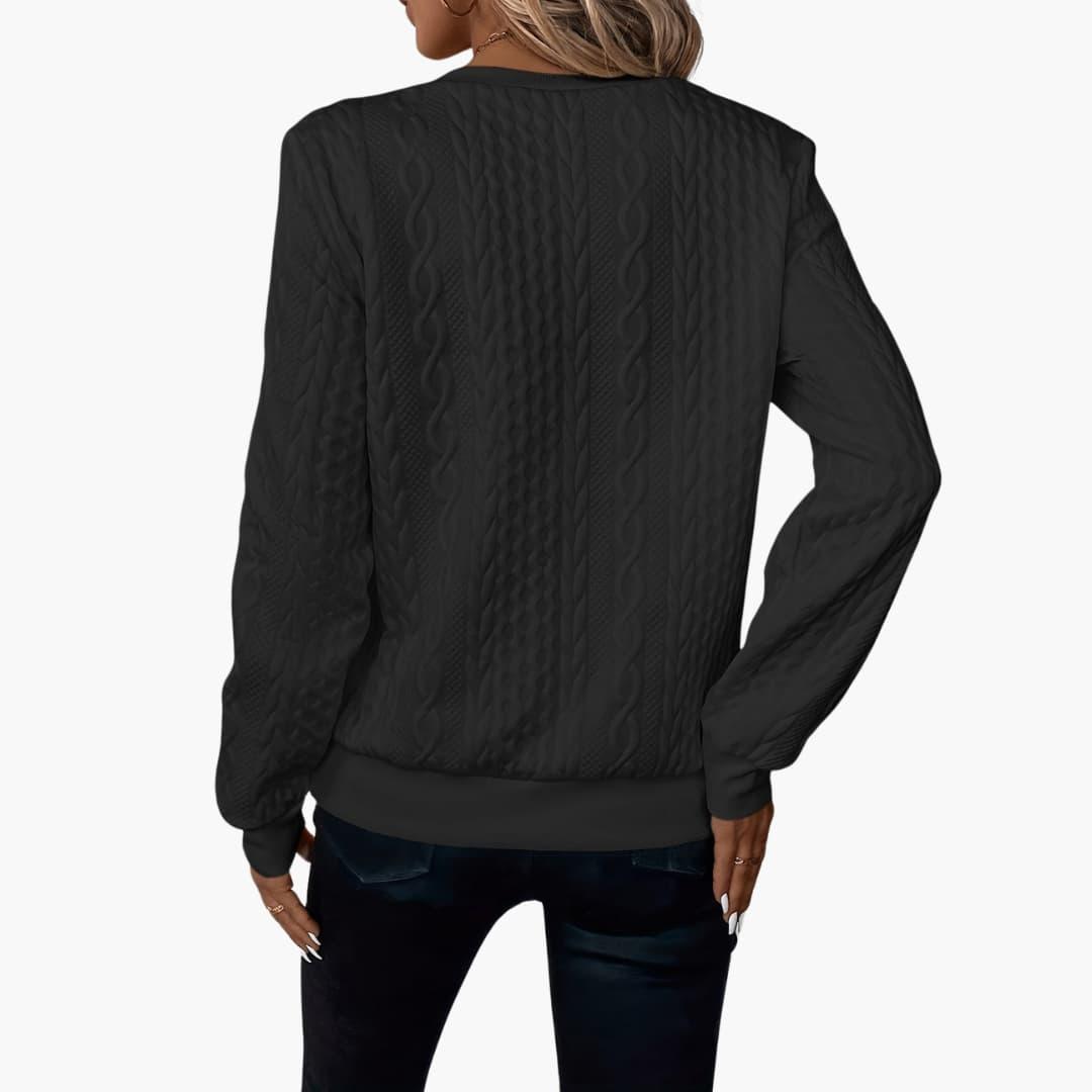 Women's Cable Knit Zip Up Sweater