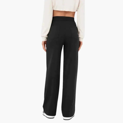 Women's Comfortable Wide Leg Pants with Button Front