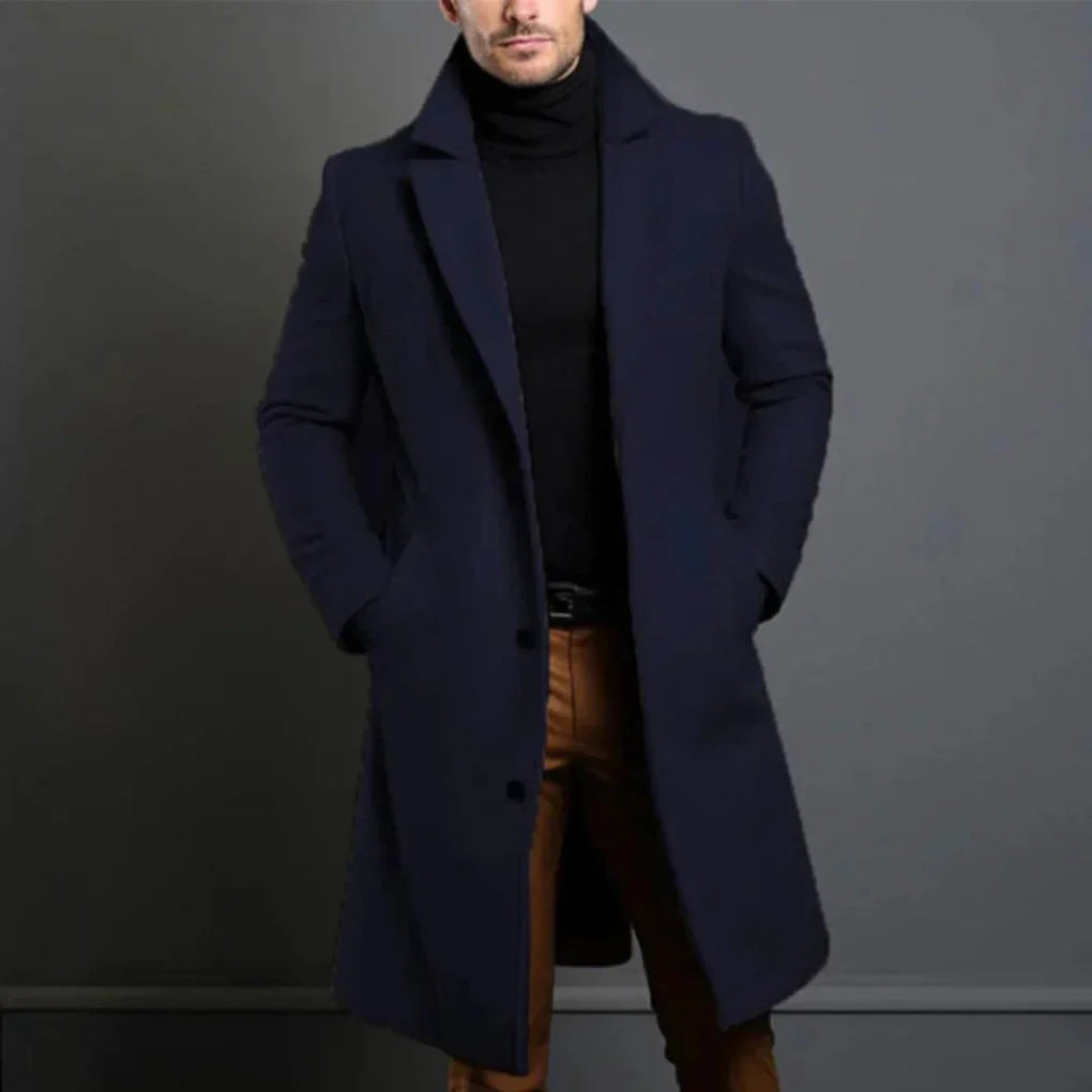 Warm Winter Mens Wool Blend Overcoat