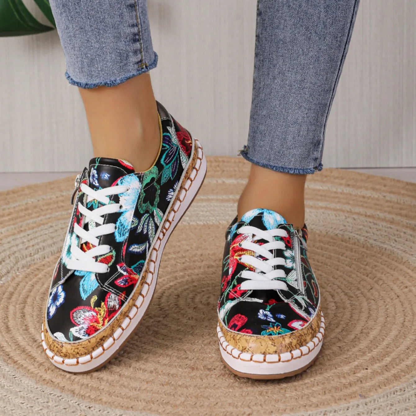 Beautiful Blossom Tie Ankle Shoes for Women - Olytrend