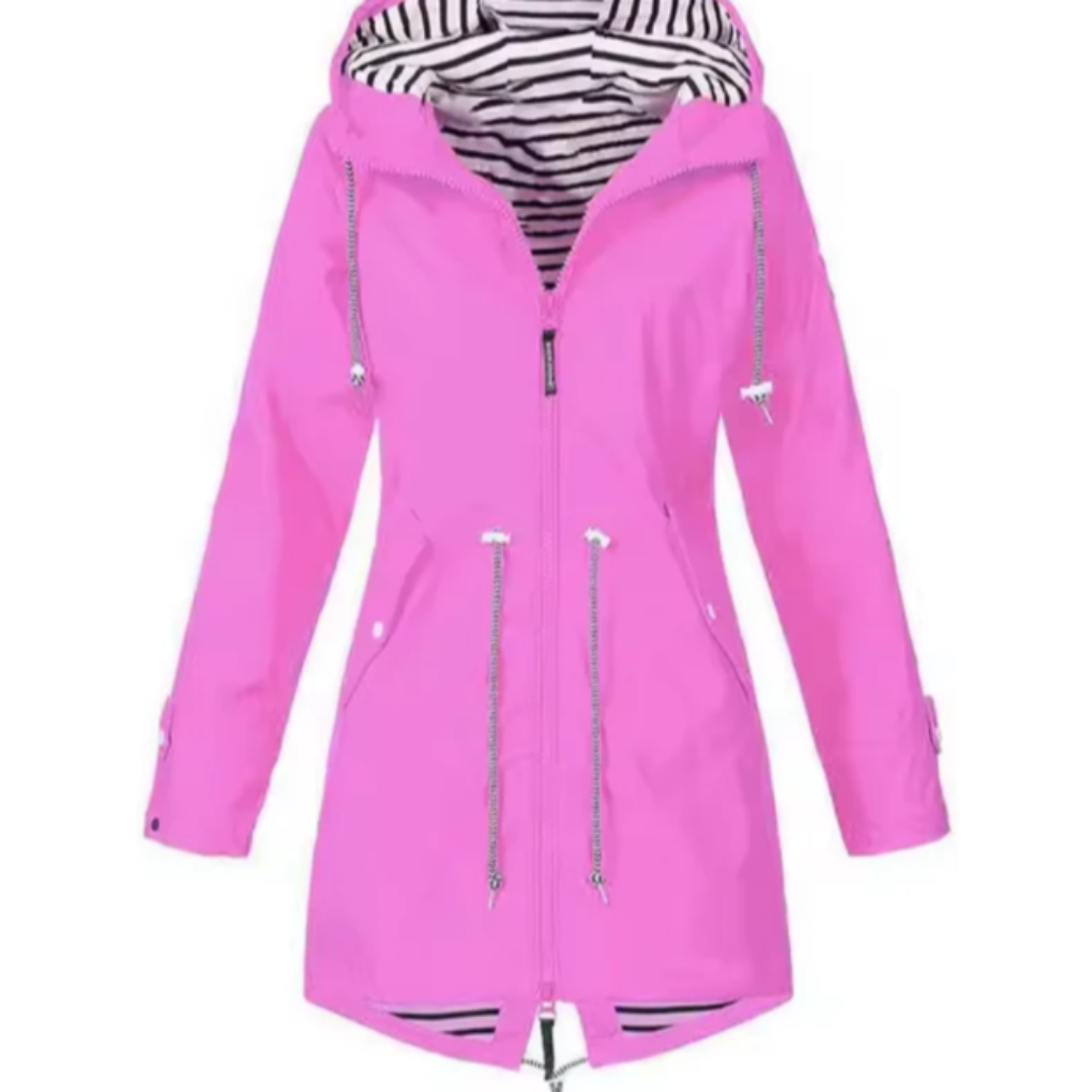 Rainproof Women's Parka with Adjustable Hood